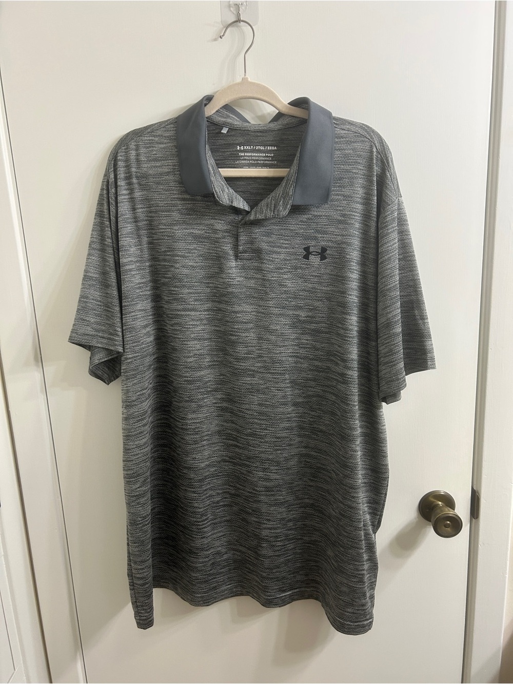 Under Armour Men's Gray Heather Performance Polo XXLT